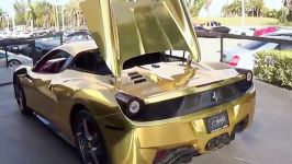 Ferrari 458 Spider روکش طلایی