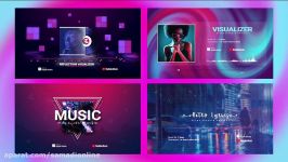 پروژه آماده افترافکت موزیک اکولایزر Videohive Music Visualizer Pack 26261391