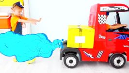 ماجراهای ولاد نیکیتا Vlad and Nikita pretend play with Trucks for kids