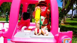 ماجراهای ولاد نیکیتا Vlad and Nikita ride on doll car and have new Adventures