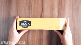 جعبه گشایی کارد شکاری باک BUCK 119 دسته چوبی