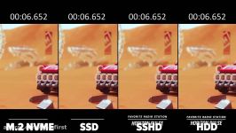 سرعت لود کردن بازی های مختلف انواع هارد M.2 NVME HDD SSHD SSD