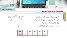 حساب هفتم تدریس مبحث جذر تقریبی قسمت دوم