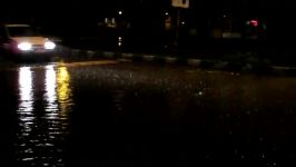 آب گرفتگی معابر جاری شدن سیلاب در شهرستان پارس آباد