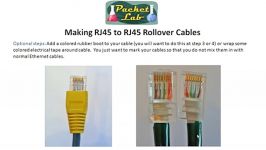 Building A Cisco Lab  Making RJ45 to RJ45 Rollover Cables 