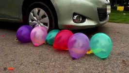 Crushing Crunchy Soft Squishy Things By Car Experiment Balloons VS Car