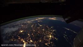 نمای شب کره زمین دید ایستگاه فضایی  ایستگاه فضایی  زمین