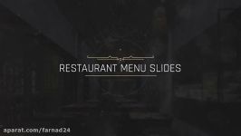 پروژه آماده افتر افکت منوی رستوران RESTAURANT MENU SLIDES