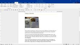 آموزش حرفه ای ورد  بخش Page Layout  قسمت 3. Use Columns