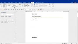 آموزش حرفه ای ورد  بخش The View Ribbon  قسمت 2. Navigation Pane