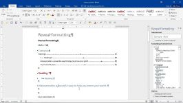 آموزش حرفه ای ورد  بخش Custom Styles  قسمت 3. Reveal Formatting