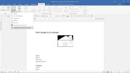 آموزش حرفه ای ورد  بخش Mailings Ribbon  قسمت 3. Mail merge to Envelopes