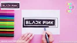 طراحی لوگوی بلک پینک black pink فالوفالو