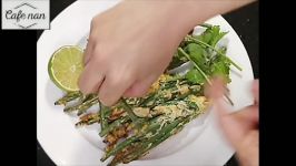 Easy pesy keto frindely green beans دستور آسان سریع لوبیا سبز کتویی