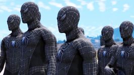 نبرد ابر قهرمانان  مبارزه بین  TEAM SPIDER MAN VS BLACK SPIDERMAN ARMY