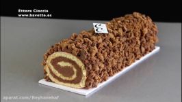 آموزش رولت کیک قهوه شکلاتی آشپز اسپانیایی زیر نویس انگلیسی Coffee Cake Roll