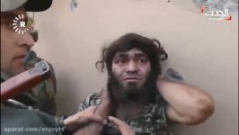 اسیر شدن فرد داعشی  لحظات دستگیری داعشی