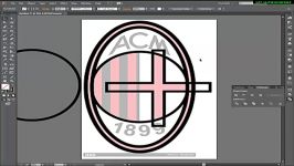 آموزش طراحی لوگوی آث میلان در ادوبی ایلوستریتور