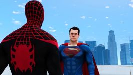 نبرد ابر قهرمانان  مبارزه بین  SUPERMAN VS ULTIMATE SPIDERMAN  EPIC BATTLE
