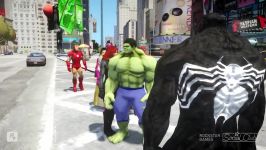 نبرد ابر قهرمانان  مبارزه بین  THE AVENGERS VS VENOM  IRON MAN HULK SPIDER