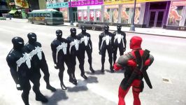 نبرد ابر قهرمانان  مبارزه بین  DEADPOOL VS BLACK SPIDER MAN ARMY