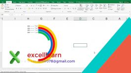 آموزش اکسلنمودار دونات رنگین کمانی