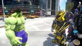 نبرد ابر قهرمانان  مبارزه بین  THE INCREDIBLE HULK VS OPTIMUS PRIME BUMBLEBE