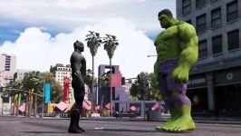 نبرد ابر قهرمانان  مبارزه بین  THE HULK VS BLACK PANTHER  EPIC SUPERHEROES W