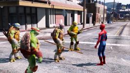 نبرد ابر قهرمانان  مبارزه بین  Spider Man vs Teenage Mutant Ninja Turtles  E