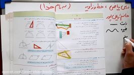 مجموعه مدارس جوانه های مشهد خانم ژیان پور تدریس خط زاویه ریاضی ششم