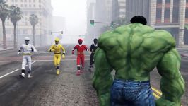 نبرد ابر قهرمانان  مبارزه بین  THE INCREDIBLE HULK VS POWER RANGERS  EPIC BA