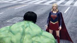 نبرد ابر قهرمانان  مبارزه بین  THE INCREDIBLE HULK VS SUPERGIRL  EPIC SUPERH