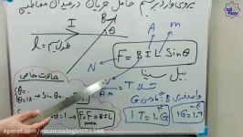 فیلم شماره 5 فیزیک پایه  تدریس مبحث نیروی مغناطیسی وارد بر سیم حامل جریان