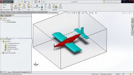 شبیه سازی جریان اصلی آیرودینامیکی هواپیما Solidworks 2015 آموزش