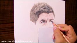 آموزش نقاشی چهره استیون جرارد  هنر نقاشی  نقاشی بازیکنان فوتبال  نقاشی چهره