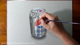 آموزش نقاشی قوطی نوشابه پپسی  نقاشی حرفه ای  هنر نقاشی