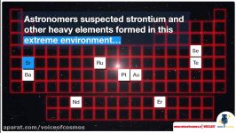 نخستین شناسایی یک عنصر سنگین برخورد یک ستاره نوترونی تشکیل شده است