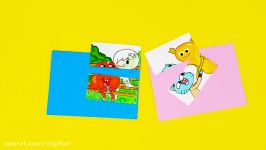 کاردستی های جالب کودکانه نقاشی مقوا برای بازی سرگرمی