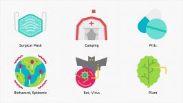 پروژه آماده افترافکت کرونا Videohive Corona Virus Icons 26019243