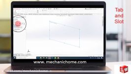 آموزش سالیدورک  فرمان Tab and Slot در ورقکاری سالیدورک