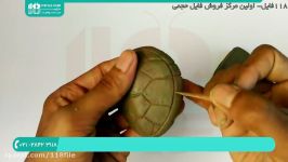 آموزش هنر مجسمه سازی  ساخت مجسمه مجسمه لاک پشت 28423118 021