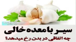 خواص فوق العاده سیر معده خالی