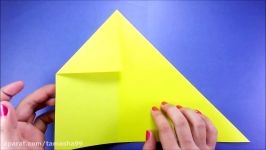 اوریگامی برگ  آموزش ساخت برگ کاغذی  کاردستی19