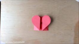 اوریگامی جعبه قلب ولنتاین  آموزش ساخت جعبه قلب کاغذی  کاردستی446
