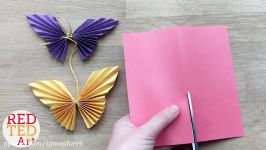 اوریگامی پروانه  آموزش ساخت پروانه کاغذی  کاردستی697