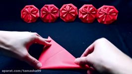 اوریگامی توپ تزیینی  آموزش ساخت توپ تزیینی کاغذی  کاردستی787