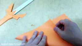 اوریگامی شمشیر  آموزش ساخت شمشیر کاغذی  کاردستی786