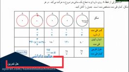 ویدئو آموزشی ریاضی هشتم  فصل ۹ تمرین درس زاویه مرکزی