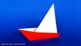اوریگامی قایق  آموزش ساخت قایق کاغذی  کاردستی335