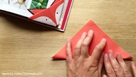 اوریگامی گیره کاغذ مدل روباه  برای نگه داشتن ورقه های دفتر41